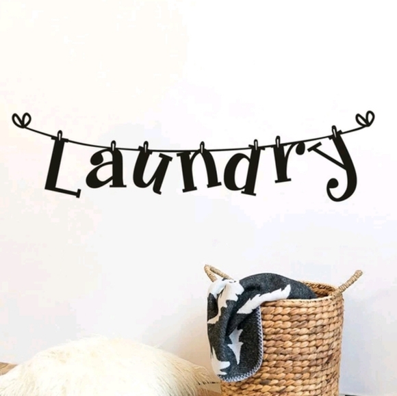 Queen2KeepUp Boutique Other - Laundry Graphic Wall Sticker